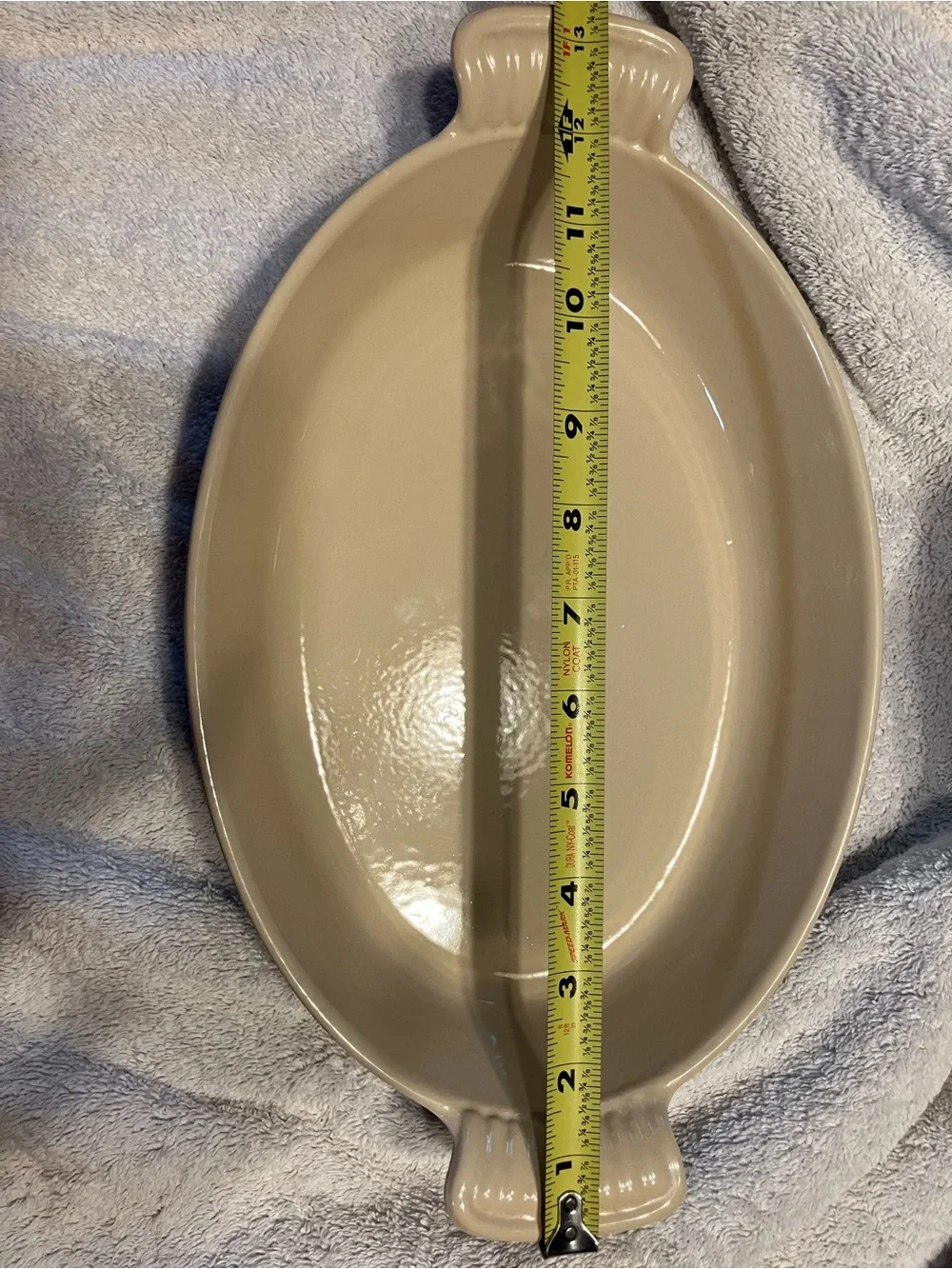 Vintage Le Creuset Cobalt Blue Ceramic Oval Baking Dish with Side Handles #28